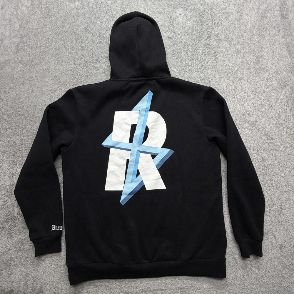 Revolutionary Hoodie Mens‎ Large Black Pullover Absurdism Graphic Sweatshirt